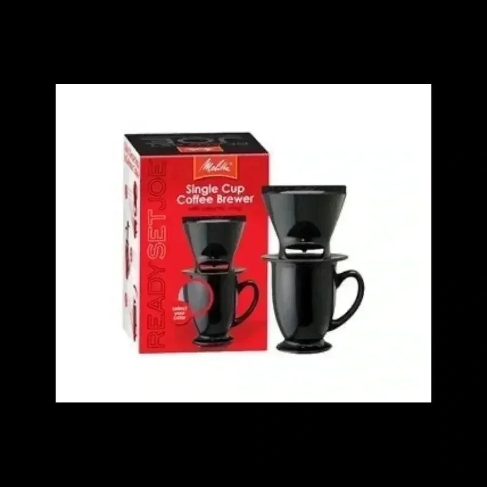 MELITTA BLACK POUR OVER COFFEE BREWER‎ WITH MUG